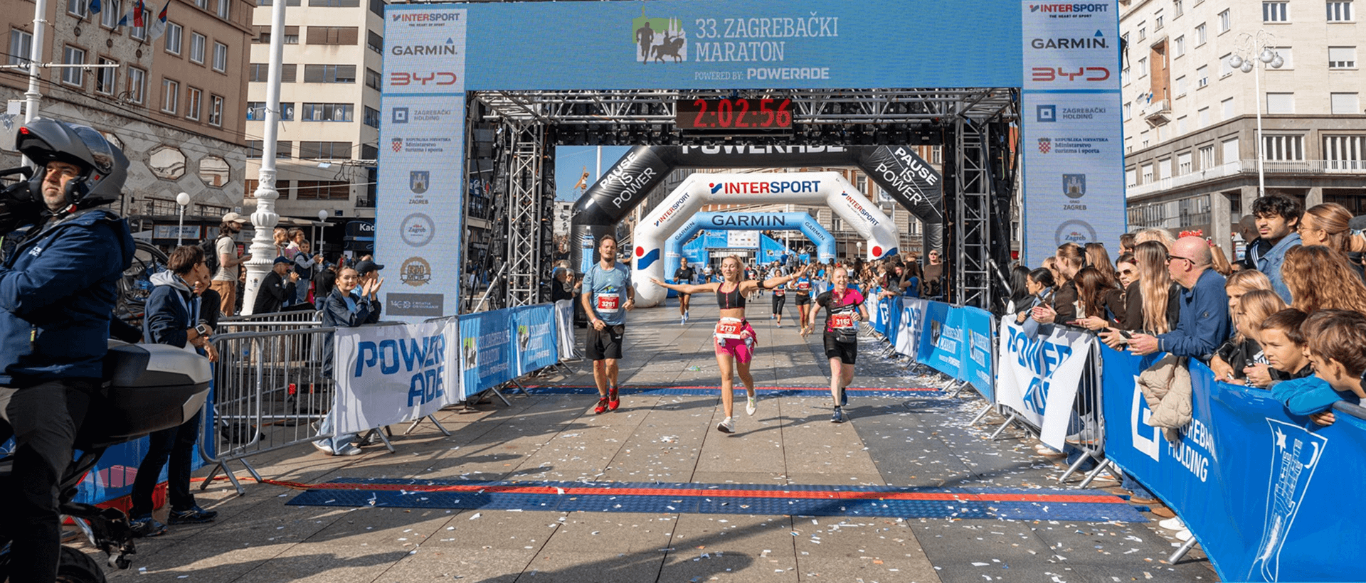 Zagreb Marathon finish line