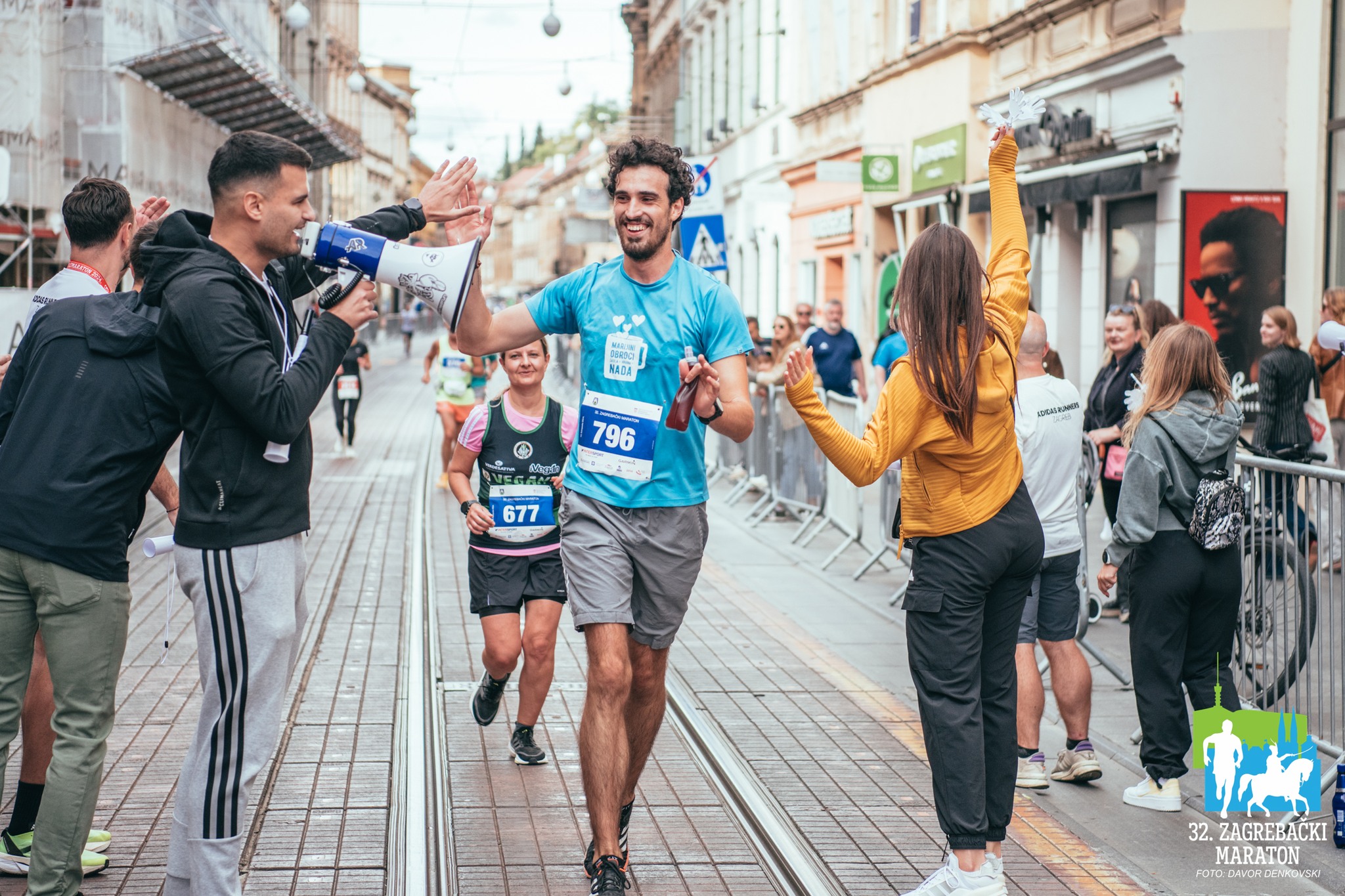 Marathon runners in Zagreb