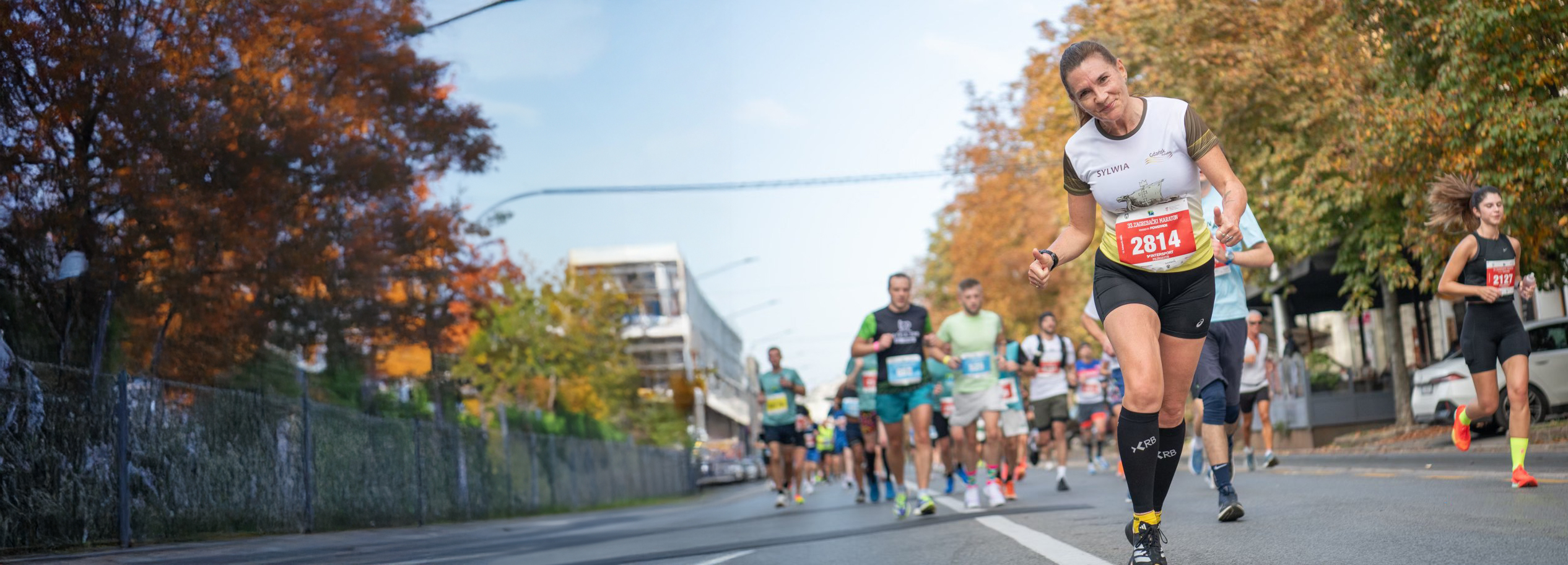 Marathon runners in Zagreb
